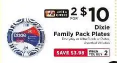 ShopRite Dixie Family Pack Plates offer