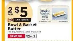 ShopRite Bowl & Basket Butter offer