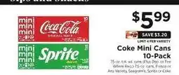 ShopRite Coke Mini Cans 10-Pack offer