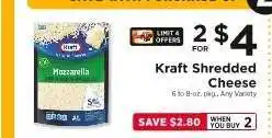 ShopRite Kraft Shredded Cheese offer