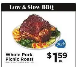 ShopRite WHOLE PORK PICNIC ROAST offer