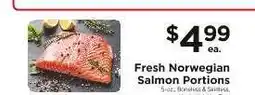 ShopRite Fresh Norwegian Salmon Portions offer