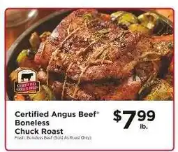 ShopRite Certified Angus Beef Boneless Chuck Roast offer