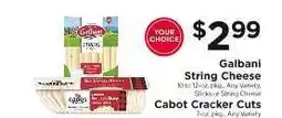 ShopRite Galbani String Cheese / Cabot Cracker Cuts offer