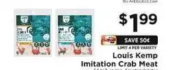 ShopRite Louis Kemp Imitation Crab Meat offer