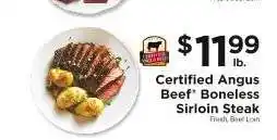 ShopRite Certified Angus Beef Boneless Sirloin Steak offer