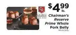 ShopRite Chairman's Reserve Prime Whole Pork Belly offer
