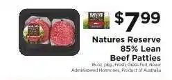 ShopRite Natures Reserve 85% Lean Beef Patties offer