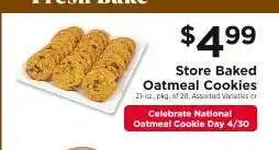 ShopRite Store Baked Oatmeal Cookies offer