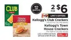 ShopRite Kellogg's Club Crackers & Kellogg's Town House Crackers offer