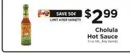 ShopRite Cholula Hot Sauce offer