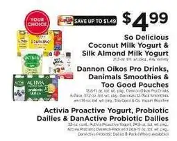 ShopRite Your Choice Yogurt and Drinks offer