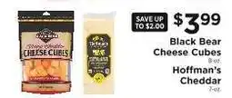 ShopRite Black Bear Cheese Cubes / Hoffman's Cheddar offer