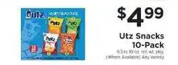 ShopRite Utz Snacks 10-Pack offer