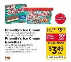ShopRite Friendly's Ice Cream Novelties offer