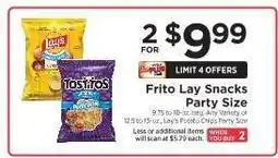 ShopRite Frito Lay Snacks Party Size offer