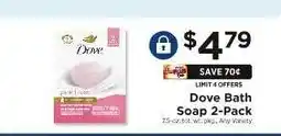 ShopRite Dove Bath Soap 2-Pack offer