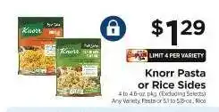 ShopRite Knorr Pasta or Rice Sides offer