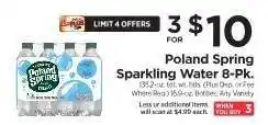 ShopRite Poland Spring Sparkling Water 8-Pk offer