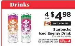 ShopRite Starbucks iced energy drink offer