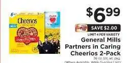 ShopRite General Mills Partners in Caring Cheerios 2-Pack offer