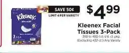 ShopRite Kleenex Facial Tissues 3-Pack offer