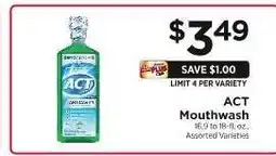 ShopRite Act Mouthwash offer