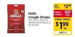 ShopRite Halls Cough Drops offer