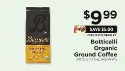 ShopRite Botticelli Organic Ground Coffee offer