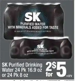 Super King Markets SK Purified Drinking Water offer