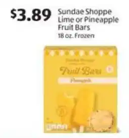 Aldi Sundae Shoppe Lime or Pineapple Fruit Bars offer