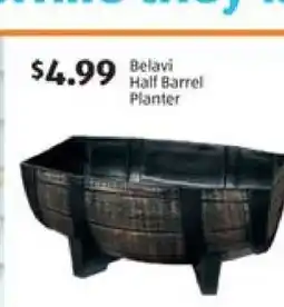 Aldi Belavi Half Barrel Planter offer