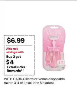 CVS Gillette or Venus disposable razors offer