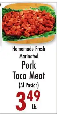 Garden Fresh Market Homemade Fresh Marinated Pork Taco Meat (Al Pastor) offer