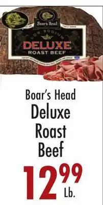 Garden Fresh Market Boar's Head Deluxe Roast Beef offer