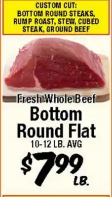 Western Beef Fresh Whole Beef Bottom Round Flat offer