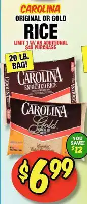 Western Beef CAROLINA ORIGINAL OR GOLD RICE offer