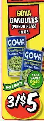 Western Beef GOYA GANDULES (PIGEON PEAS) offer