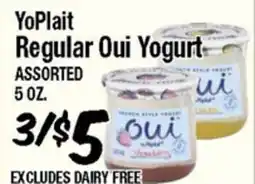 Western Beef YoPlait Regular Oui Yogurt offer