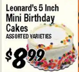 Western Beef Leonard's 5 Inch Mini Birthday Cakes offer