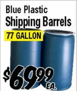 Western Beef Blue Plastic Shipping Barrels offer