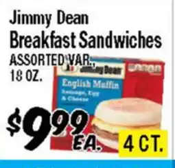 Western Beef Jimmy Dean Breakfast Sandwiches offer