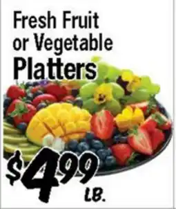 Western Beef Fresh Fruit or Vegetable Platters offer