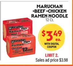 La Chiquita Food Market MARUCHAN •BEEF •CHICKEN RAMEN NOODLE offer