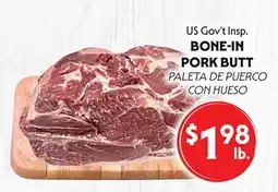 La Chiquita Food Market US Gov't Insp. BONE-IN PORK BUTT offer