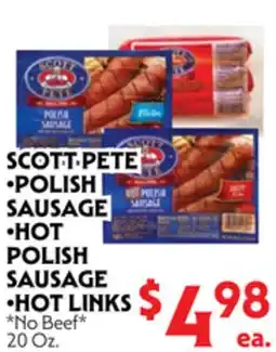 La Chiquita Food Market SCOTT PETE • POLISH SAUSAGE • HOT POLISH SAUSAGE • HOT LINKS offer
