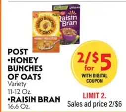 La Chiquita Food Market POST •HONEY BUNCHES OF OATS •RAISIN BRAN offer