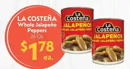 La Chiquita Food Market LA COSTEÑA Whole Jalapeño Peppers offer