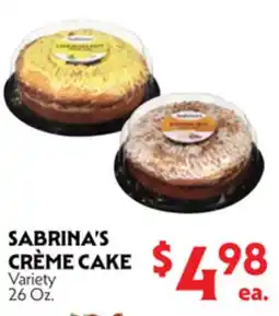 La Chiquita Food Market SABRINA'S CRÈME CAKE offer