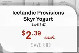 Standard Market Icelandic Provisions Skyr Yogurt offer